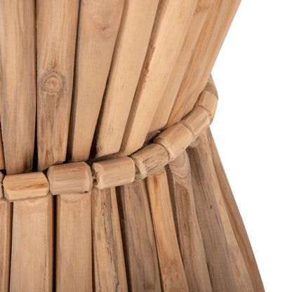Side Table Round Cooter Hm9792 Teak Branches In Natural Φ37x50hcm.