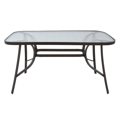 Table Bruno Metallic Brown 140Χ80Χ72 Hm5106.02