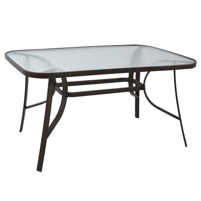 Table Bruno Metallic Brown 140Χ80Χ72 Hm5106.02