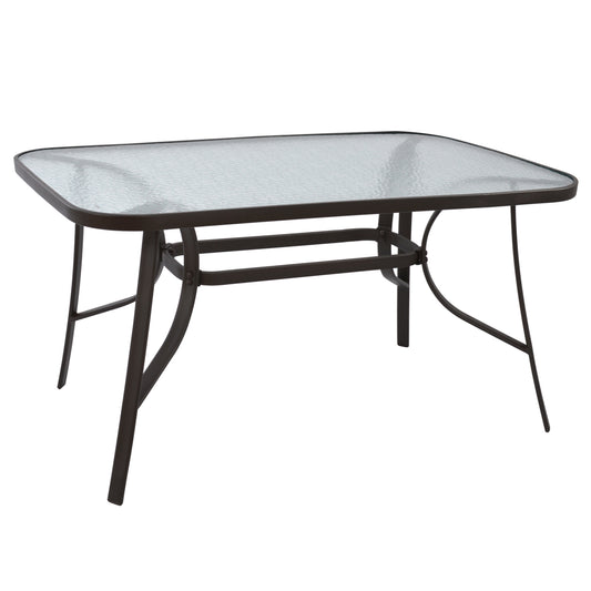 Table Bruno Metallic Brown 140Χ80Χ72 Hm5106.02