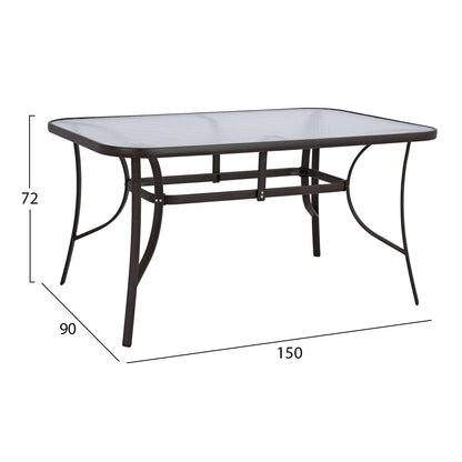 Table Metallic Brown 150x90Χ72 Hm5145.02