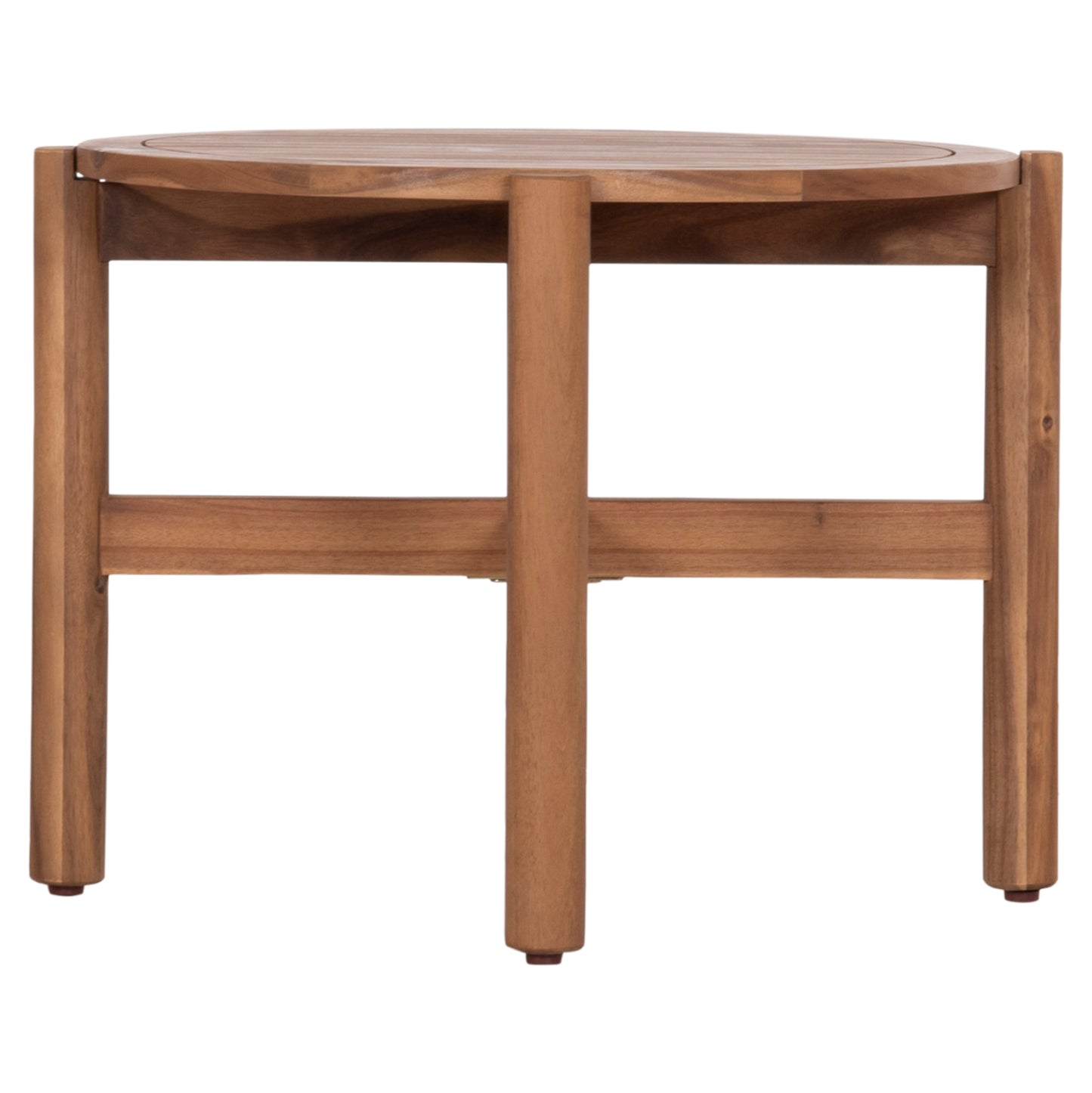 Outdoor Round Coffee Table Sanji Hm6222 Acacia Wood In Natural Color Φ66x48.5hcm
