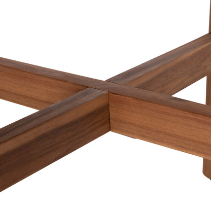 Outdoor Round Coffee Table Sanji Hm6222 Acacia Wood In Natural Color Φ66x48.5hcm