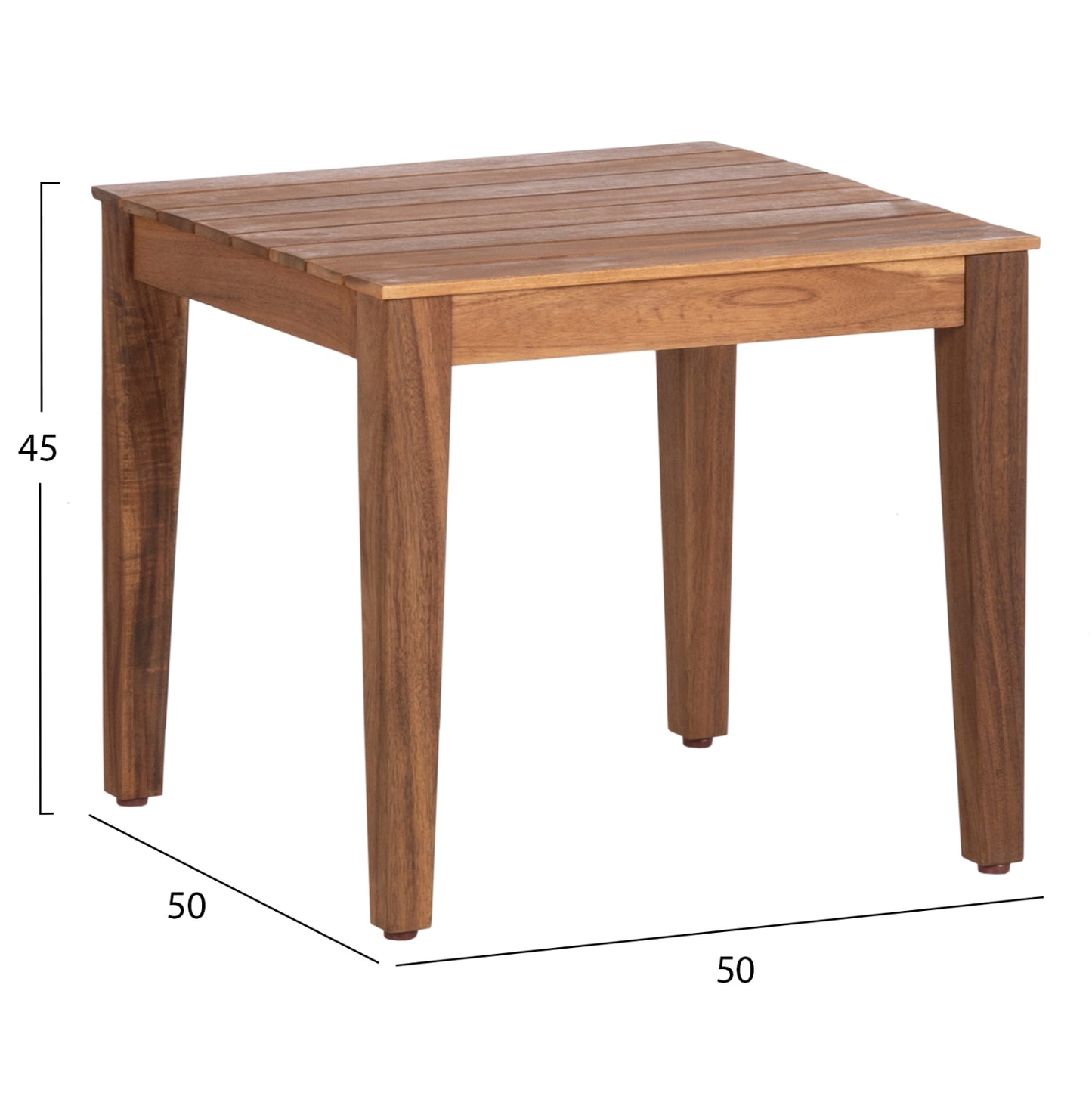 Outdoor Square Coffee Table Ruth Hm6230 Acacia Wood In Natural Color 50x50x45hcm.