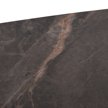 Dining Table Extendable Vanta Hm18408 Ceramic Top In Grey Marble Coloring 136-199x90x77hcm.