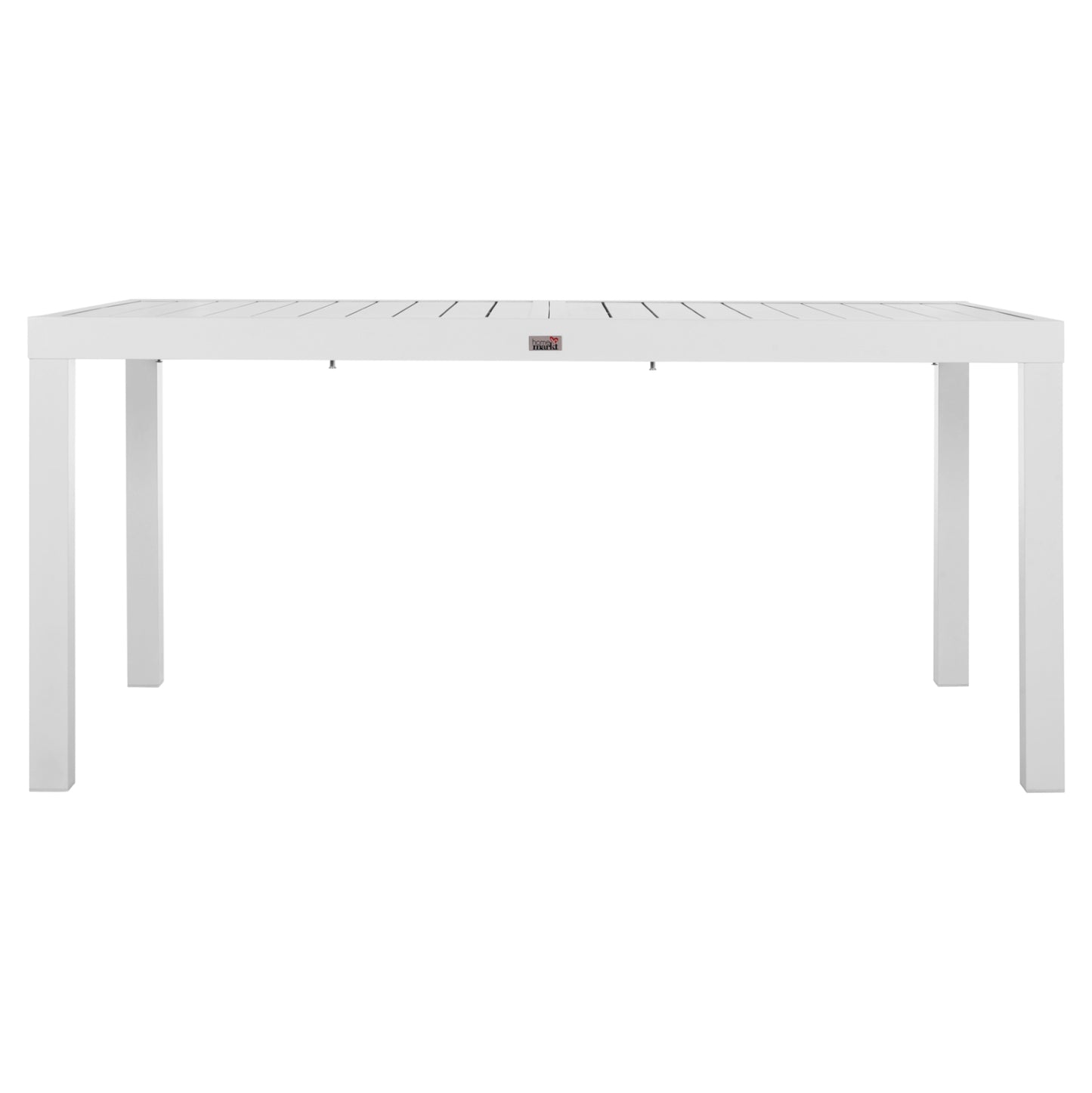 Extendable Dining Table Krum Hm6277.01 Aluminum In White 160-240x90x73hcm.