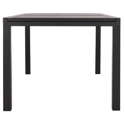 Extendable Dining Table Krum Hm6277.03 Aluminum In Dark Grey 160-240x90x73hcm.
