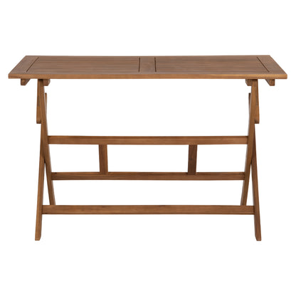Outdoor Dining Table Foldable Ferner Hm6539 Acacia Wood In Natural 120x70x75hcm.