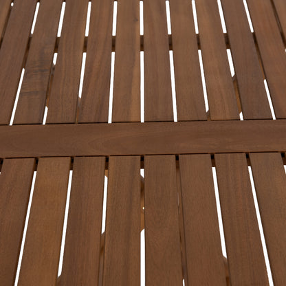 Outdoor Dining Table Foldable Ferner Hm6539 Acacia Wood In Natural 120x70x75hcm.