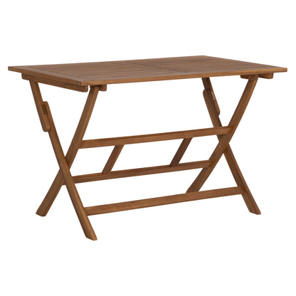 Outdoor Dining Table Foldable Ferner Hm6539 Acacia Wood In Natural 120x70x75hcm.