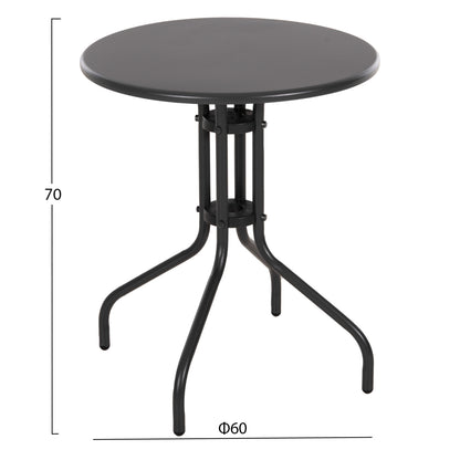 Outdoor Round Table Lino Hm5973.01 Metallic In Grey Φ60x70hcm.