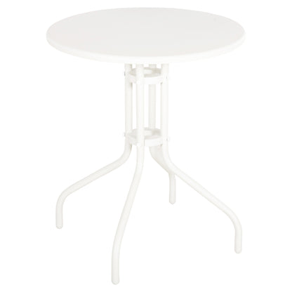 Outdoor Round Table Lino Hm5973.02 Metallic In White Φ60x70hcm.
