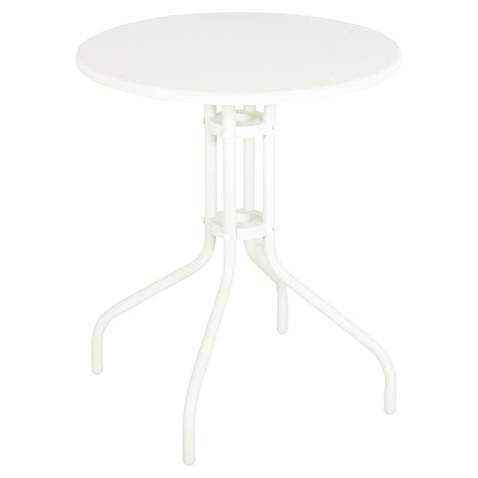 Outdoor Round Table Lino Hm5973.02 Metallic In White Φ60x70hcm.