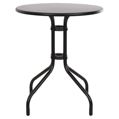 Outdoor Round Table Black Hm5973.03 Metallic In Black Φ60x70hcm.