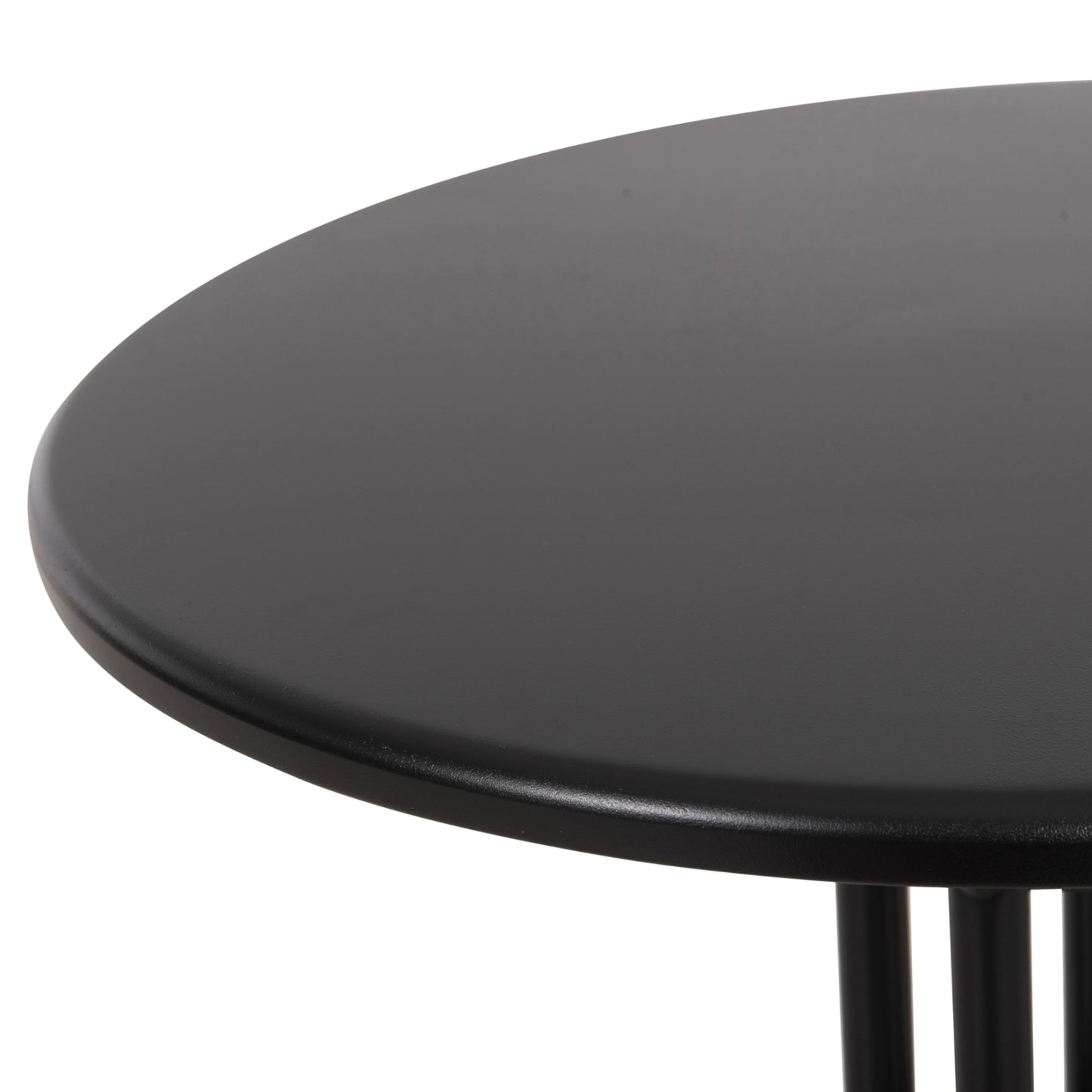 Outdoor Round Table Black Hm5973.03 Metallic In Black Φ60x70hcm.
