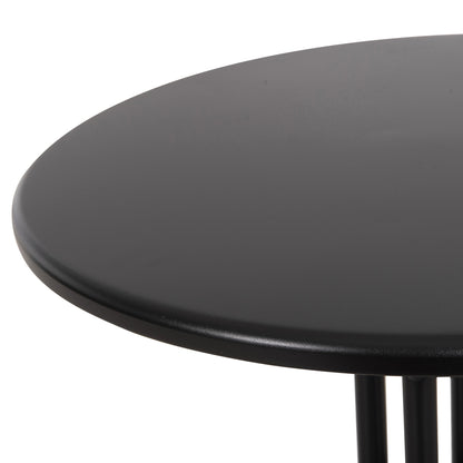 Outdoor Round Table Black Hm5973.03 Metallic In Black Φ60x70hcm.