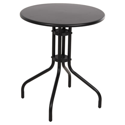 Outdoor Round Table Black Hm5973.03 Metallic In Black Φ60x70hcm.