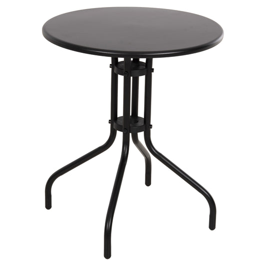 Outdoor Round Table Black Hm5973.03 Metallic In Black Φ60x70hcm.