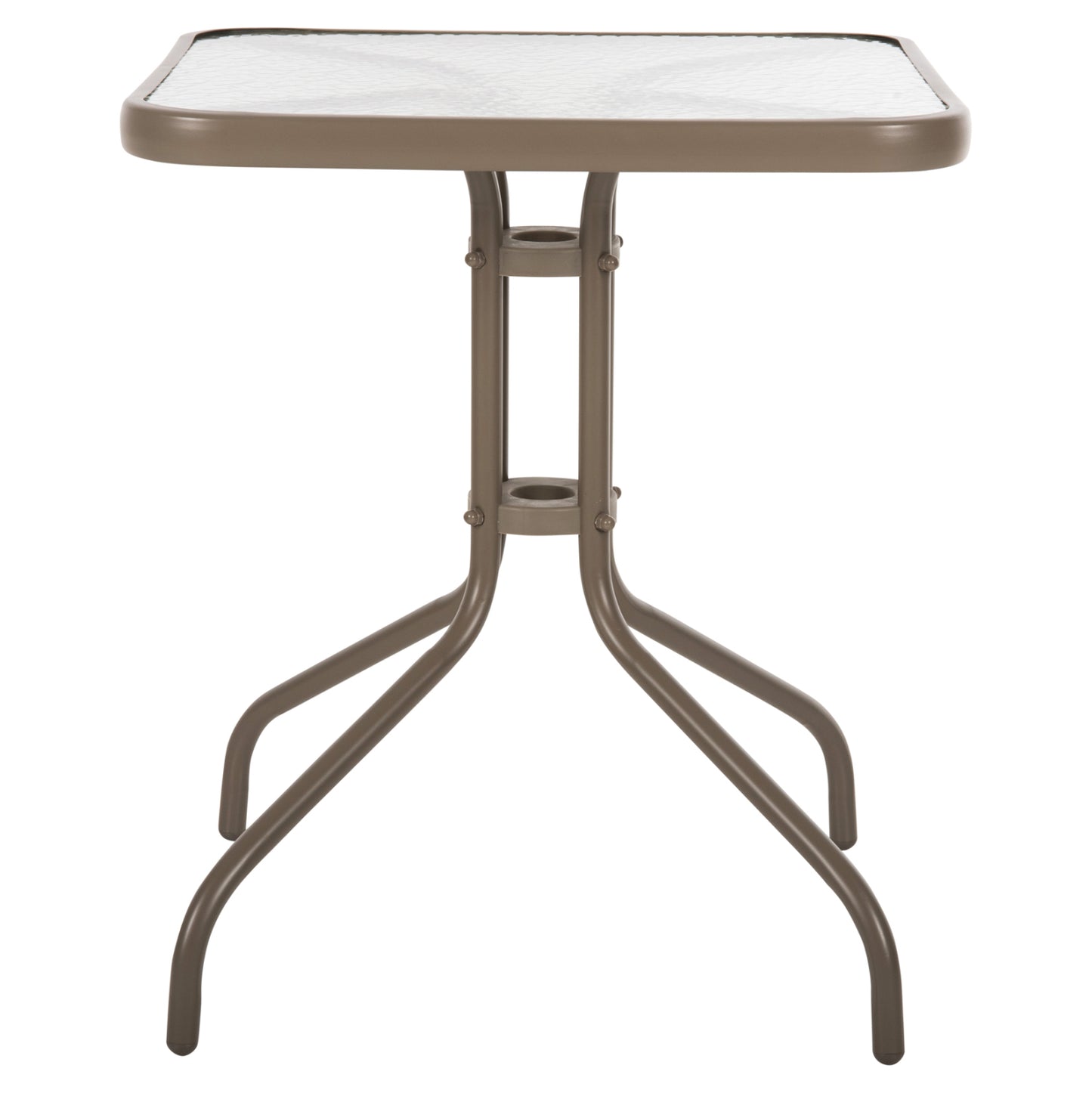 Outdoor Table Square Figo Hm5035.04 Champagne Metal-glass Tabletop 60Χ60Χ70hcm