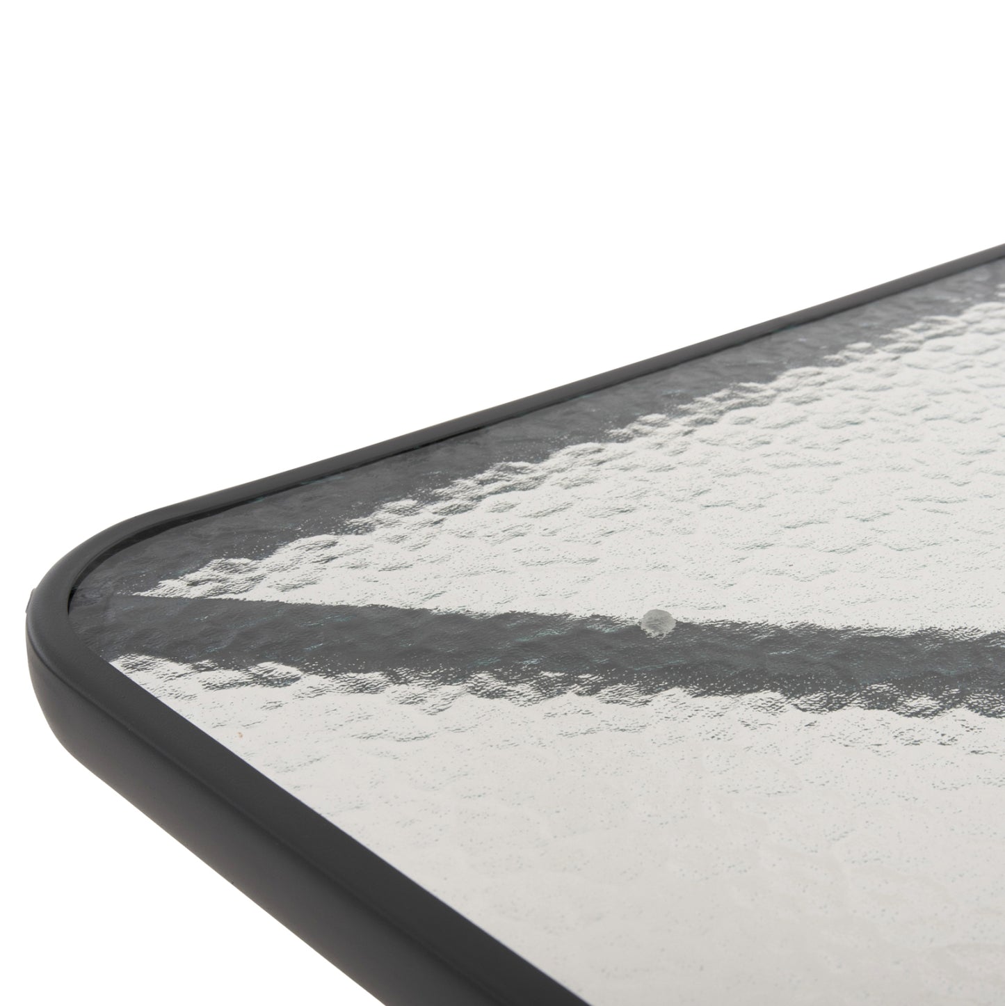Outdoor Table Square Figo Hm5972.01 Grey Metal-glass Tabletop 80Χ80Χ71hcm