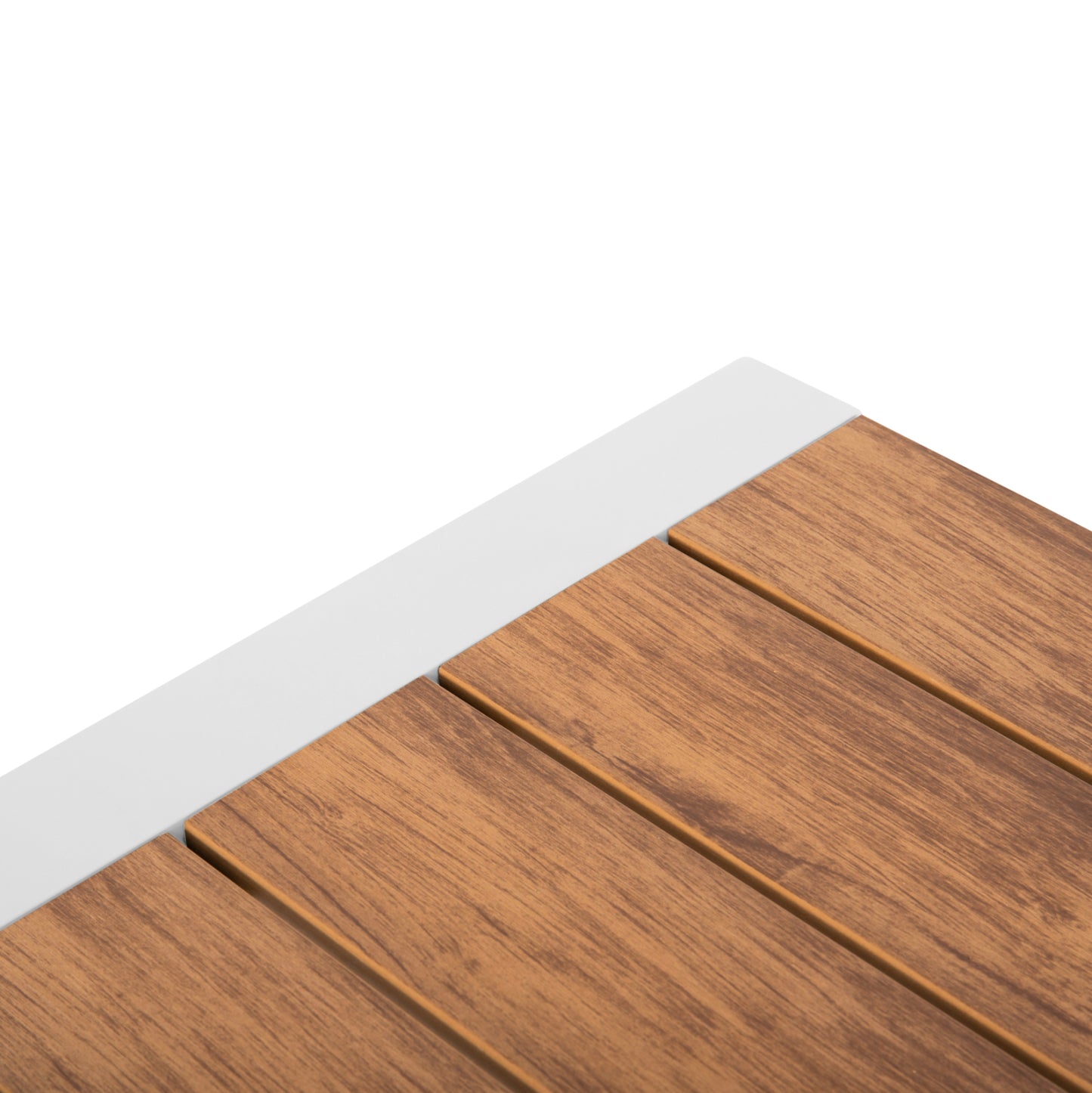 Outdoor Dining Table Goya Hm6059.01 Aluminum In White & Polywood Tabletop 160x80Χ75hcm.