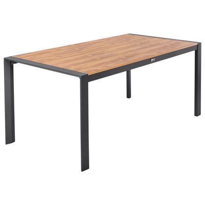 Outdoor Dining Table Goya Hm6059.03 Aluminum In Anthracite & Polywood Tabletop 160x80Χ75hcm.
