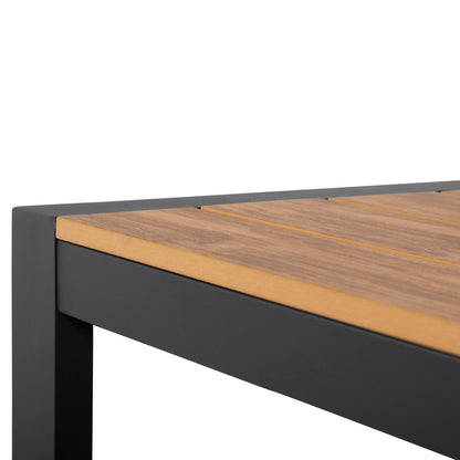 Outdoor Dining Table Goya Hm6059.03 Aluminum In Anthracite & Polywood Tabletop 160x80Χ75hcm.