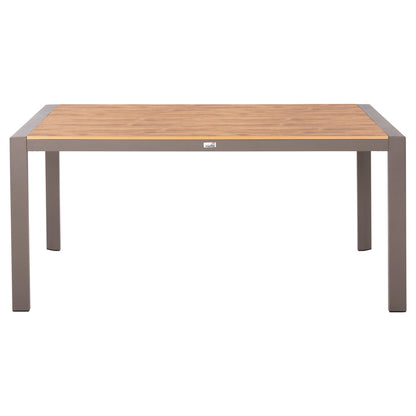 Outdoor Dining Table Goya Hm6059.04 Aluminum In Champagne & Polywood Tabletop 160x80Χ75hcm.