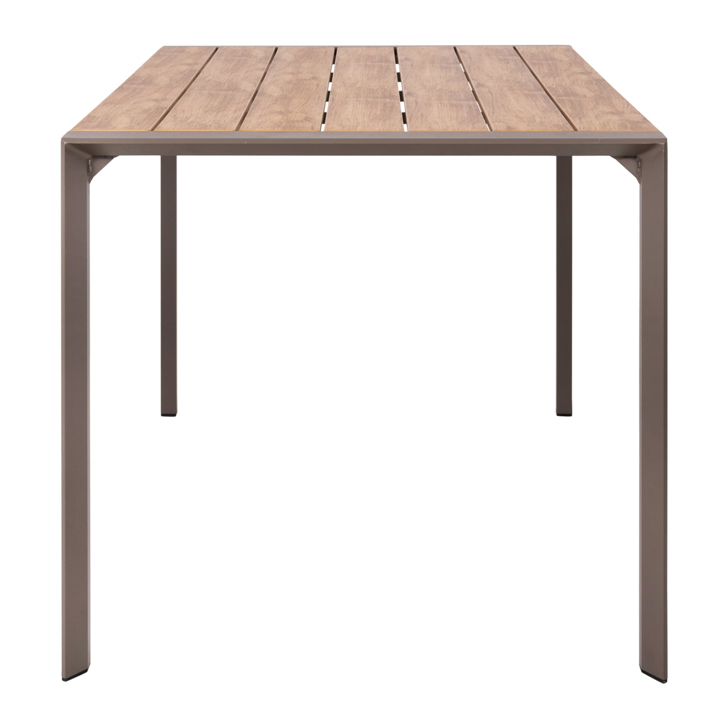 Outdoor Dining Table Goya Hm6059.04 Aluminum In Champagne & Polywood Tabletop 160x80Χ75hcm.