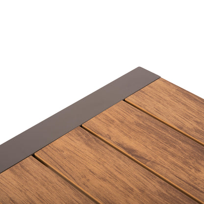 Outdoor Dining Table Goya Hm6059.04 Aluminum In Champagne & Polywood Tabletop 160x80Χ75hcm.