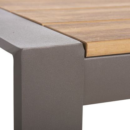 Outdoor Dining Table Goya Hm6059.04 Aluminum In Champagne & Polywood Tabletop 160x80Χ75hcm.
