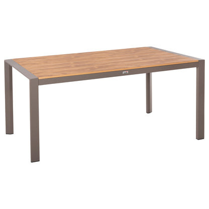 Outdoor Dining Table Goya Hm6059.04 Aluminum In Champagne & Polywood Tabletop 160x80Χ75hcm.