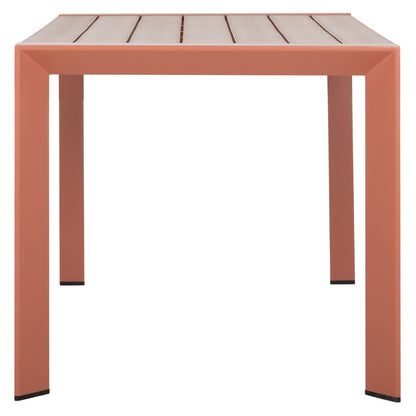 Outdoor Dining Table Goya Hm6059.08 Aluminum In Terracotta & Polywood 160x80Χ75hcm.