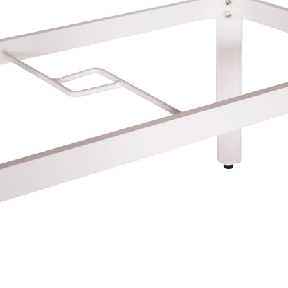 Outdoor Dining Table Telamo Hm6288.02 Aluminum In White & Polywood Tabletop 160x90Χ73.5hcm.