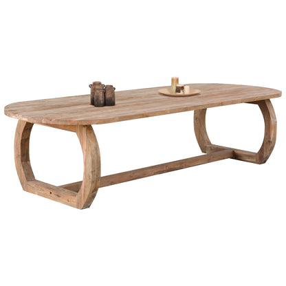 Dining Table Lee Hm9561 Solid Recycled Teak Wood In Natural Color 320x120x78hcm.