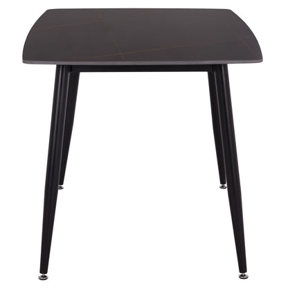 Dining Table Raven Hm18149.02 Ceramic Top In Black Marble Look 140x80x74hcm.