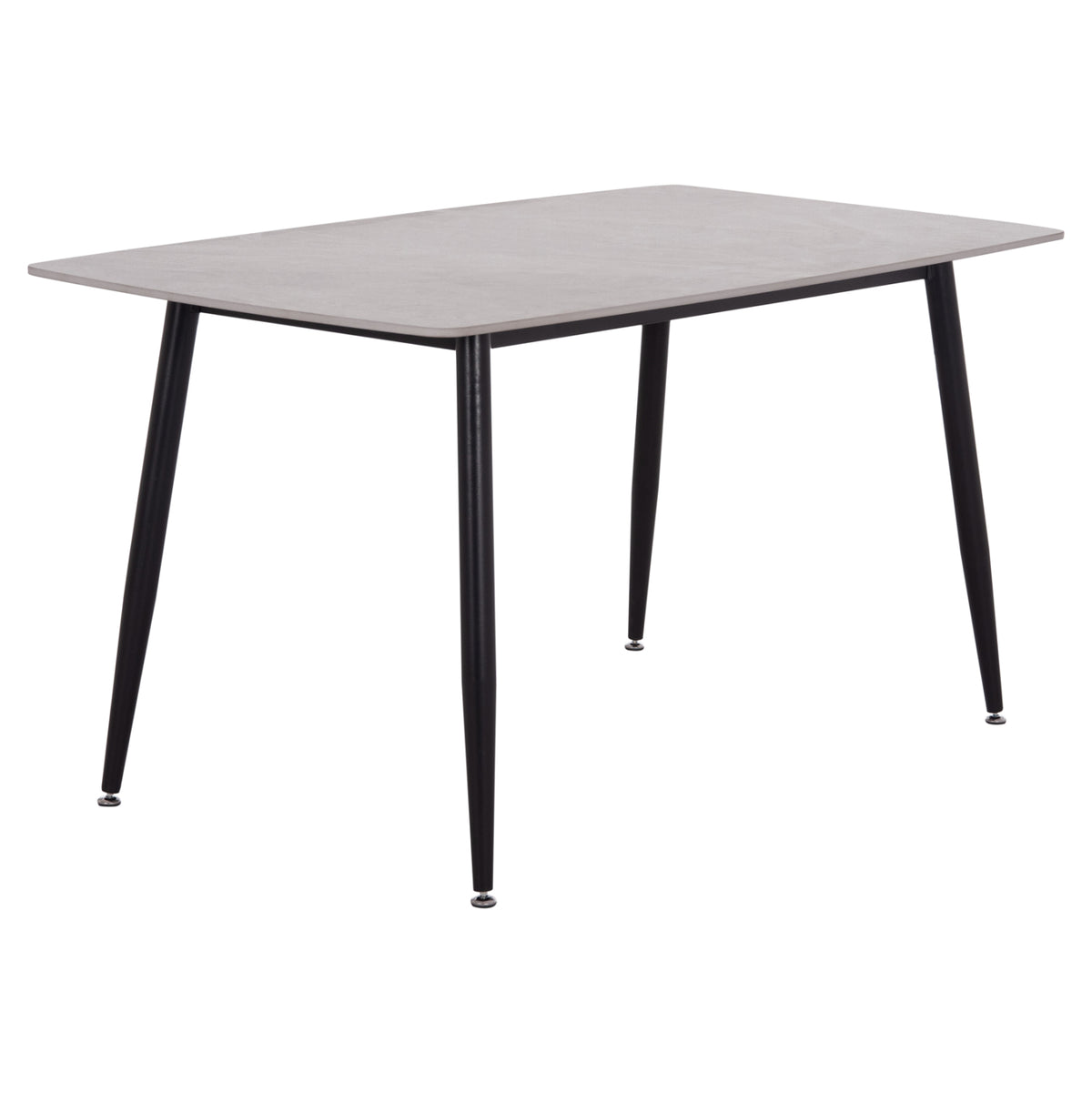 Dining Table Raven Ceramic Top In Grey Marble Look  140x80xH74cm