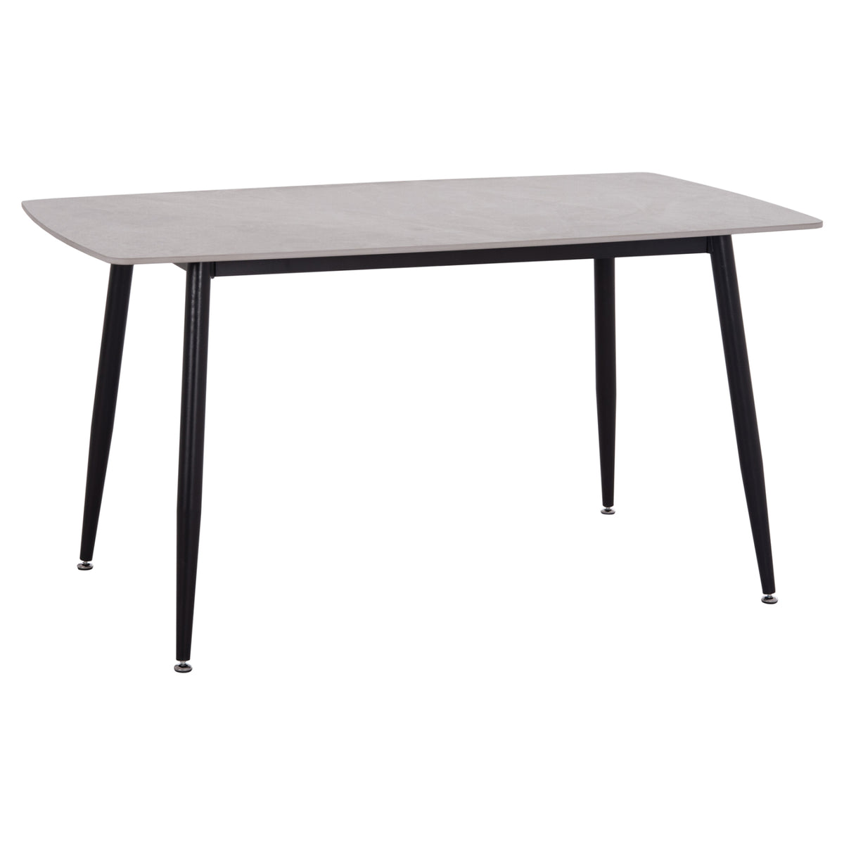 Dining Table Raven Ceramic Top In Grey Marble Look  140x80xH74cm