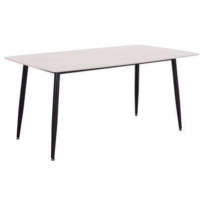 Dining Table Raven Hm18150.01 Ceramic Top In White Marble-look 160x80x74hcm.