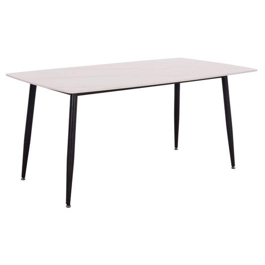 Dining Table Raven Hm18150.01 Ceramic Top In White Marble-look 160x80x74hcm.