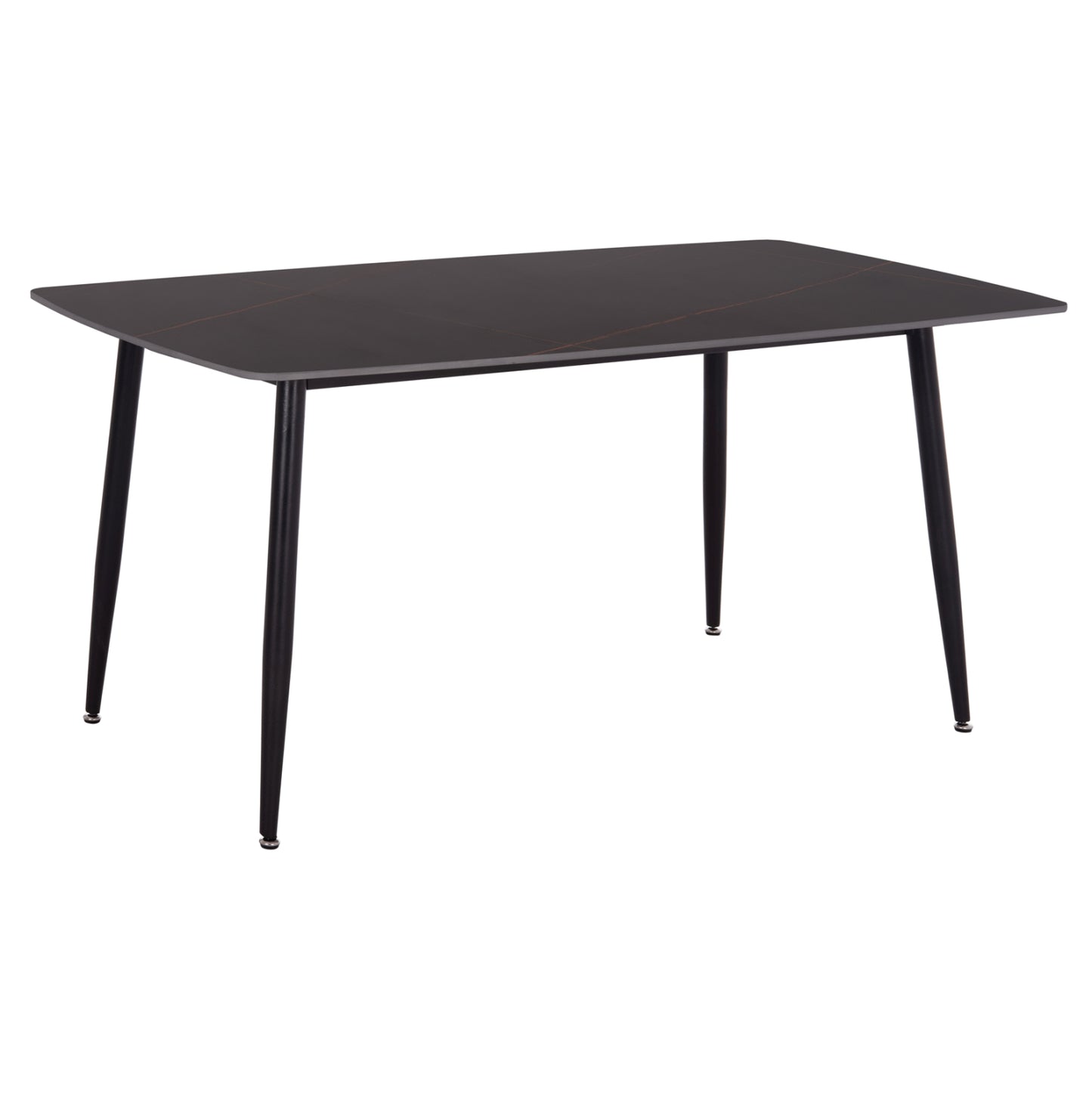 Dining Table Raven Hm18150.02 Ceramic Top In Black Marble Look 160x80x74hcm.