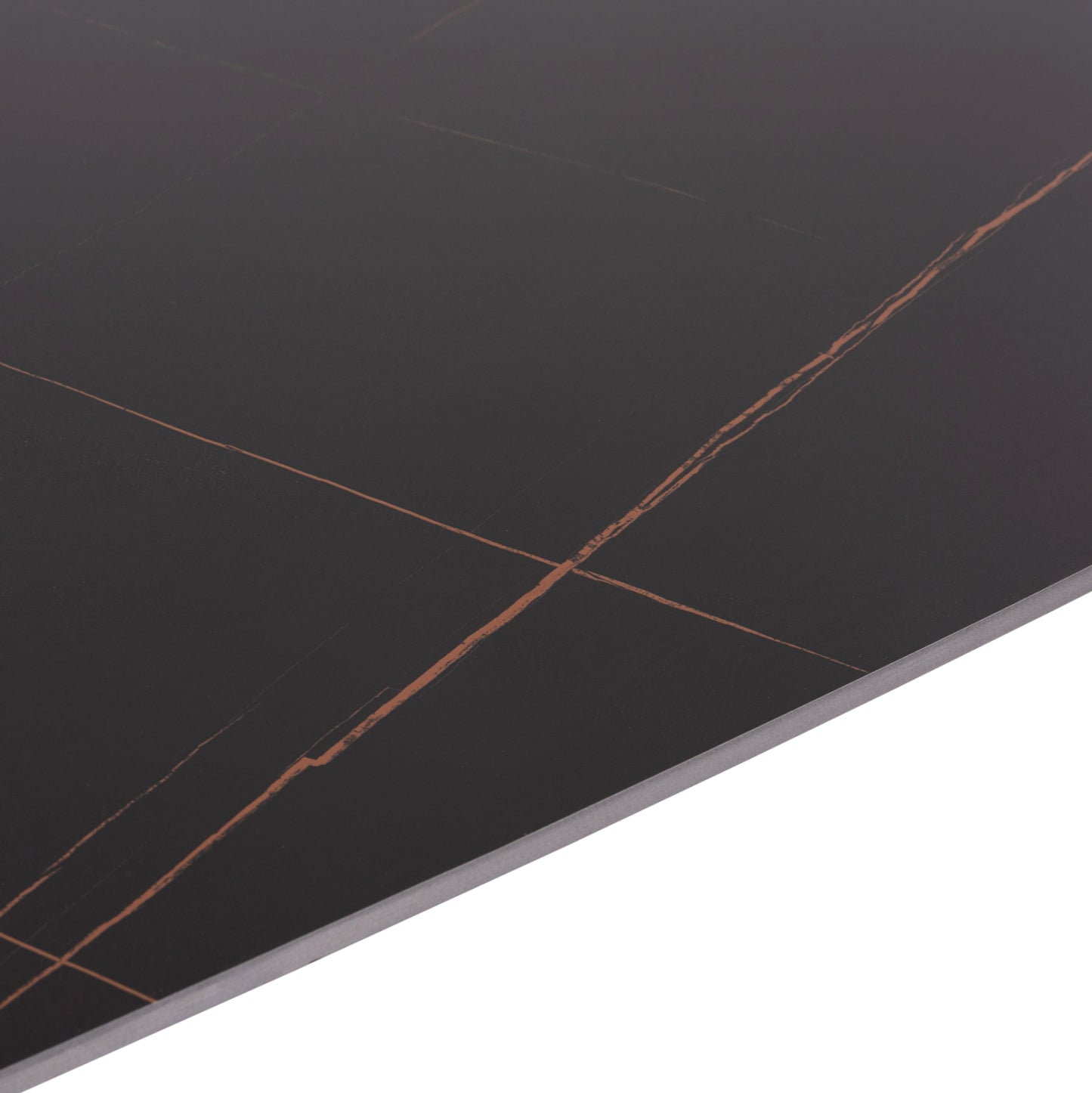 Dining Table Raven Hm18150.02 Ceramic Top In Black Marble Look 160x80x74hcm.