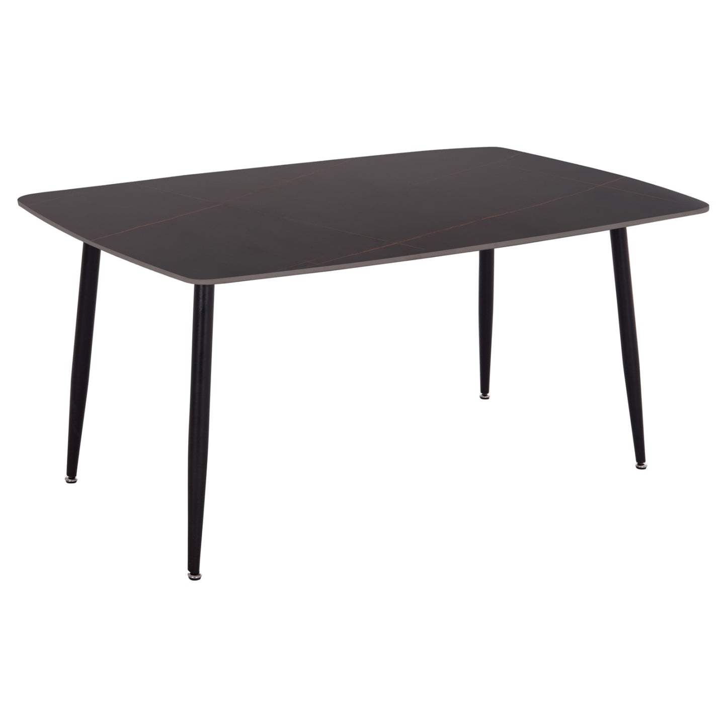 Dining Table Raven Hm18150.02 Ceramic Top In Black Marble Look 160x80x74hcm.