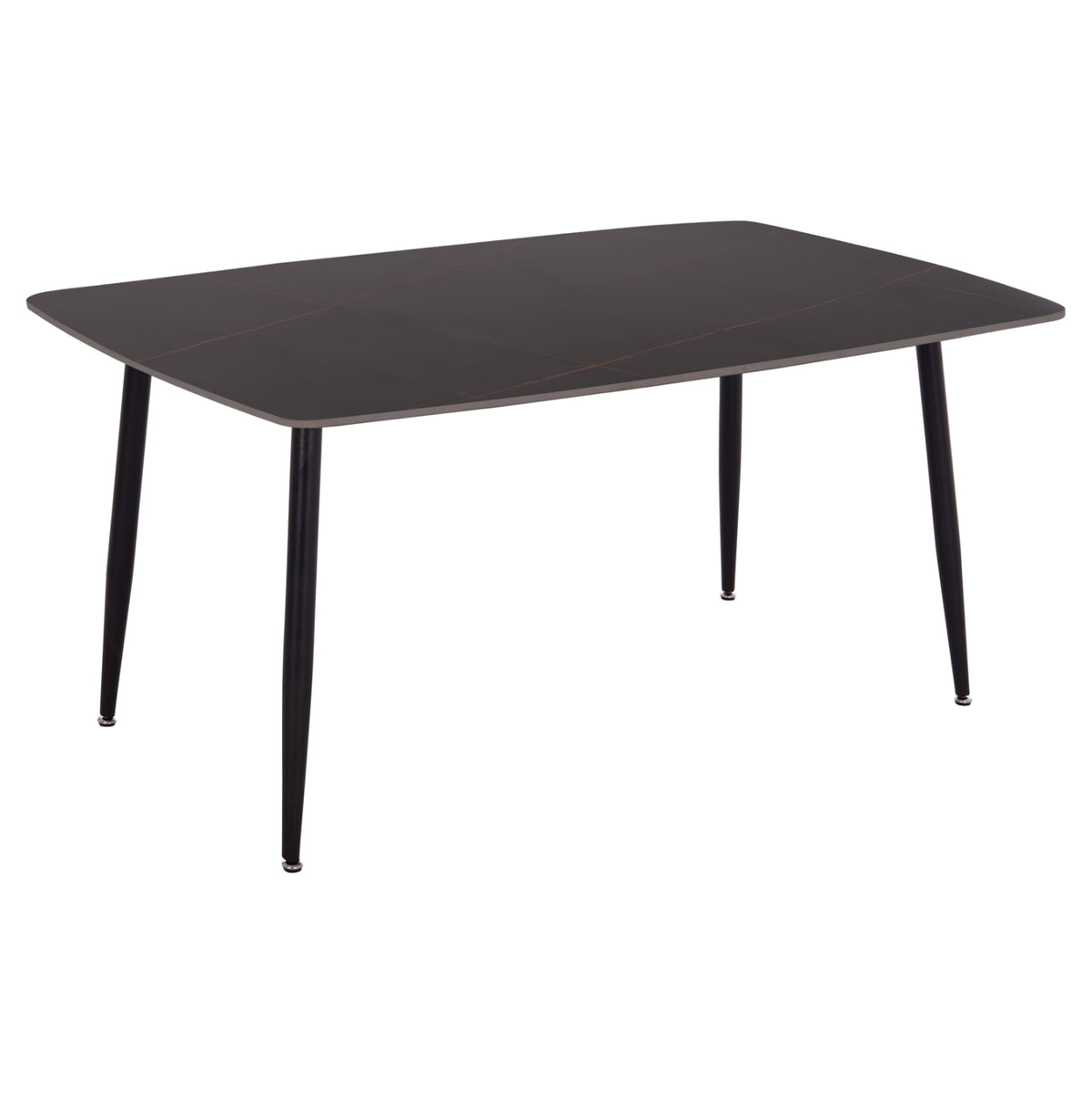 Dining Table Raven Hm18150.02 Ceramic Top In Black Marble Look 160x80x74hcm.