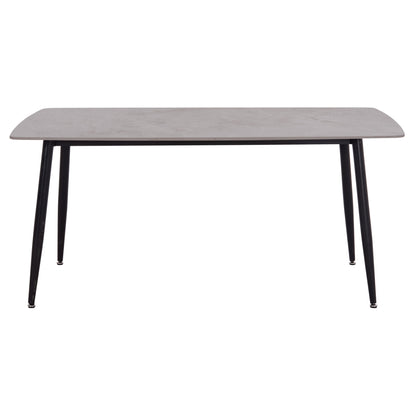 Dining Table Raven Hm18150.13 Ceramic Top In Grey Marble Look 160x80x74hcm.