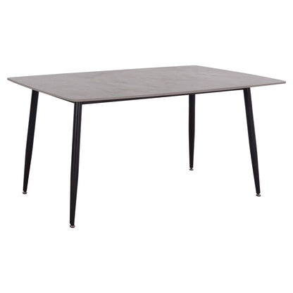 Dining Table Raven Hm18150.13 Ceramic Top In Grey Marble Look 160x80x74hcm.