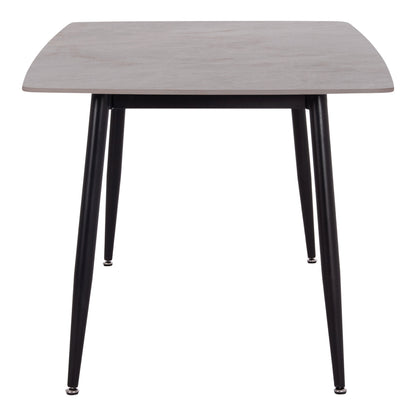 Dining Table Raven Hm18150.13 Ceramic Top In Grey Marble Look 160x80x74hcm.