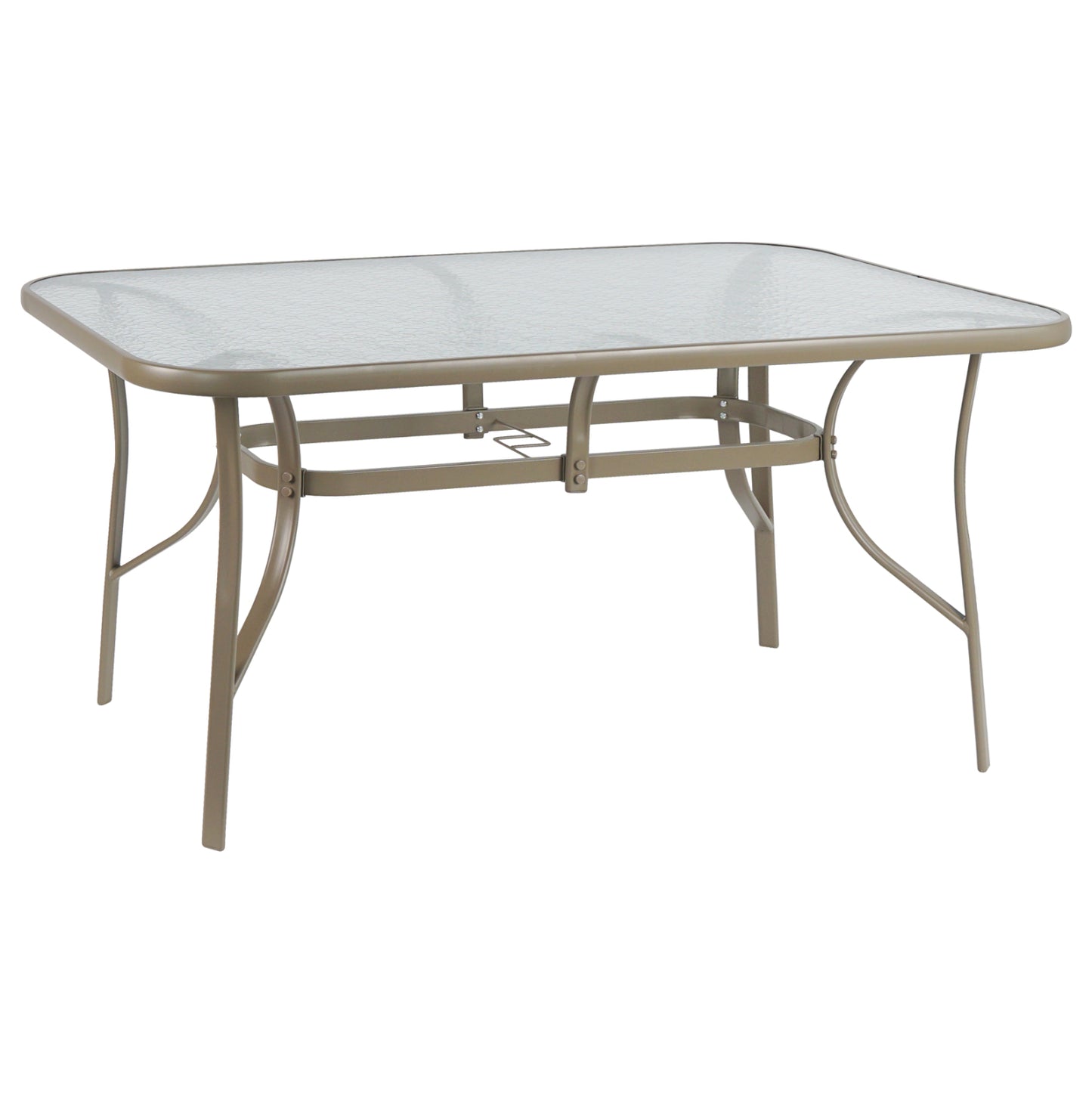 Dining Table Bruno Hm5145.04 Metal In Champagne Color-tempered Glass 150Χ90Χ72hcm.