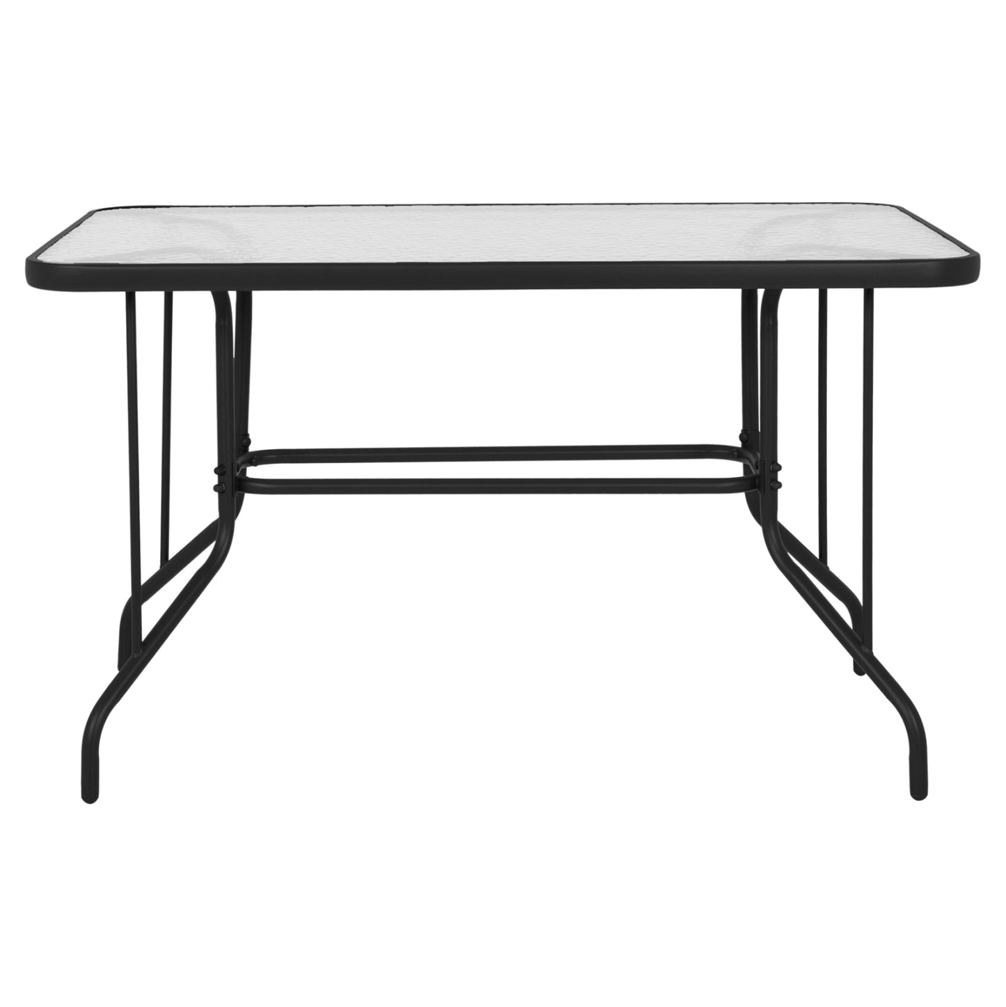 Outdoor Metallic Table Adam Hm5679.01 Grey With Reinforced Glass Top 120Χ70Χ71hcm.