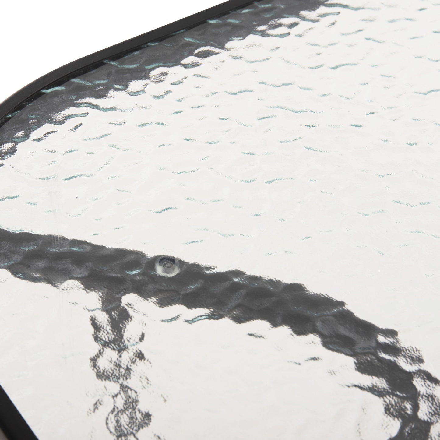 Outdoor Metallic Table Adam Hm5679.03 Black With Reinforced Glass Top 120Χ70Χ70hcm.
